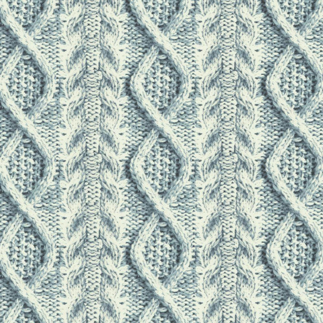 Kasmir Cable Knit Indigo Fabric