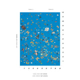 Schumacher Queen'S Flight Panel Set Royal Blue Wallpaper