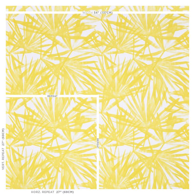 Schumacher Sunlit Palm Yellow Wallpaper