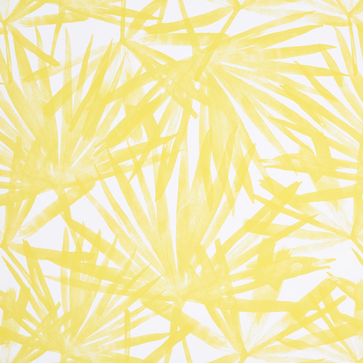 Schumacher Sunlit Palm Yellow Wallpaper