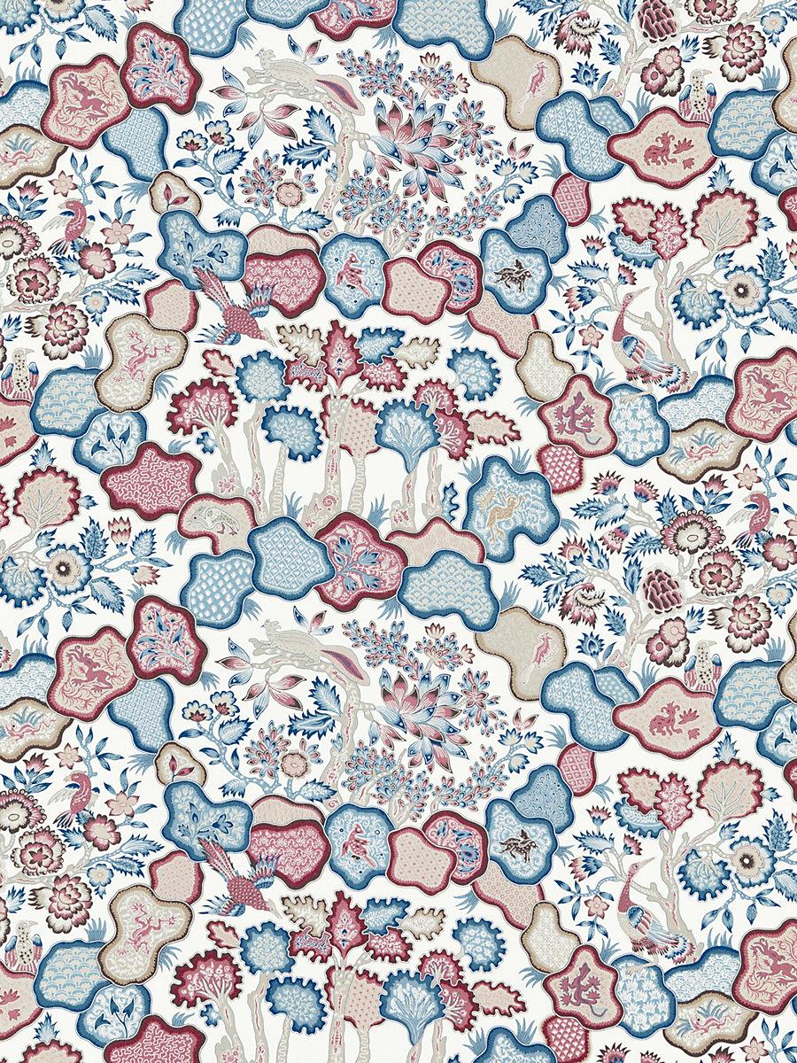 Scalamandre Ziba Peacock Rose Fabric