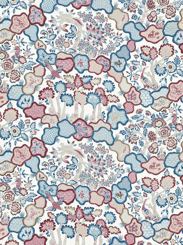 Scalamandre Ziba Peacock Rose Fabric