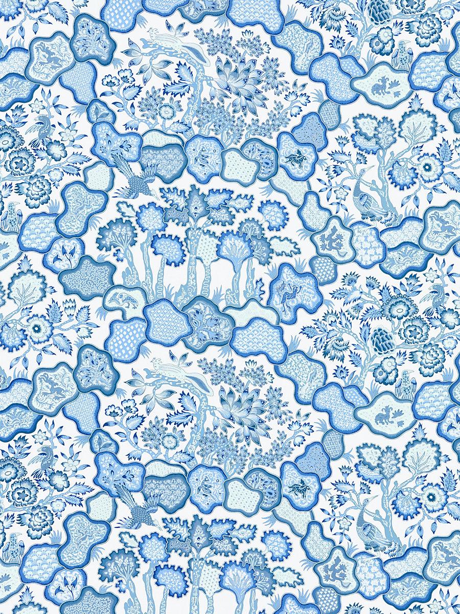 Scalamandre Ziba Porcelain Blue Fabric