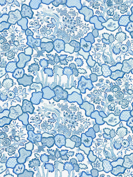 Scalamandre Ziba Porcelain Blue Fabric