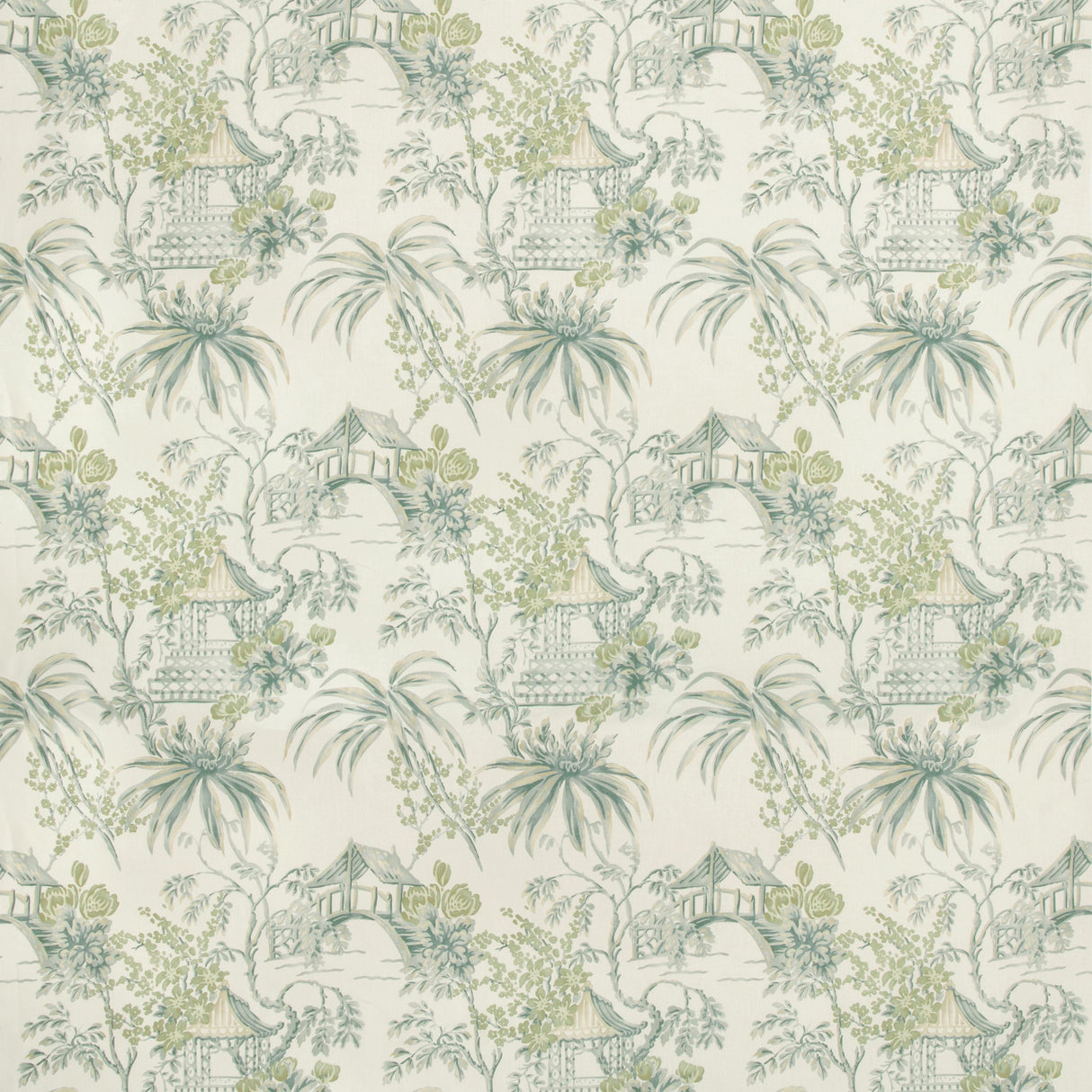 Brunschwig & Fils TONGLI PRINT LAGOON Fabric