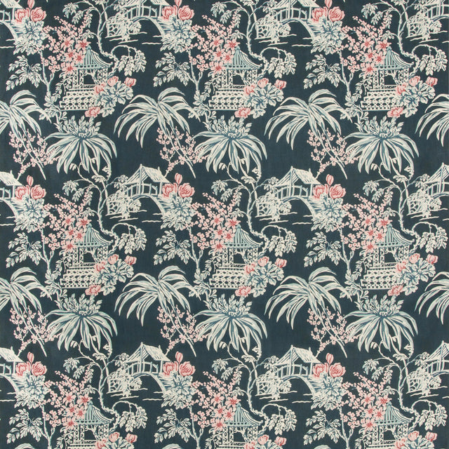 Brunschwig & Fils TONGLI PRINT MIDNIGHT Fabric