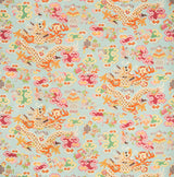 Brunschwig & Fils MING DRAGON PRINT AQUA Fabric