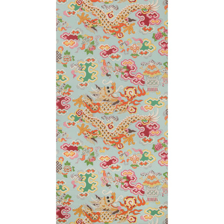 Brunschwig & Fils MING DRAGON AQUA Wallpaper