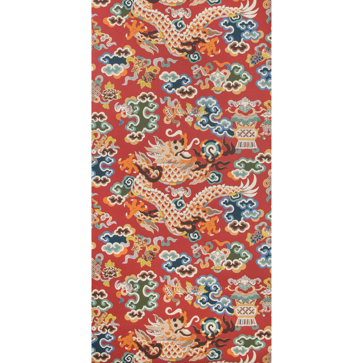 Brunschwig & Fils MING DRAGON CLARET Wallpaper