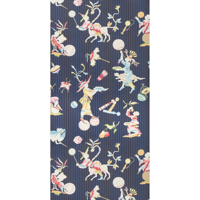 Brunschwig & Fils CIRQUE CHINOIS NAVY Wallpaper