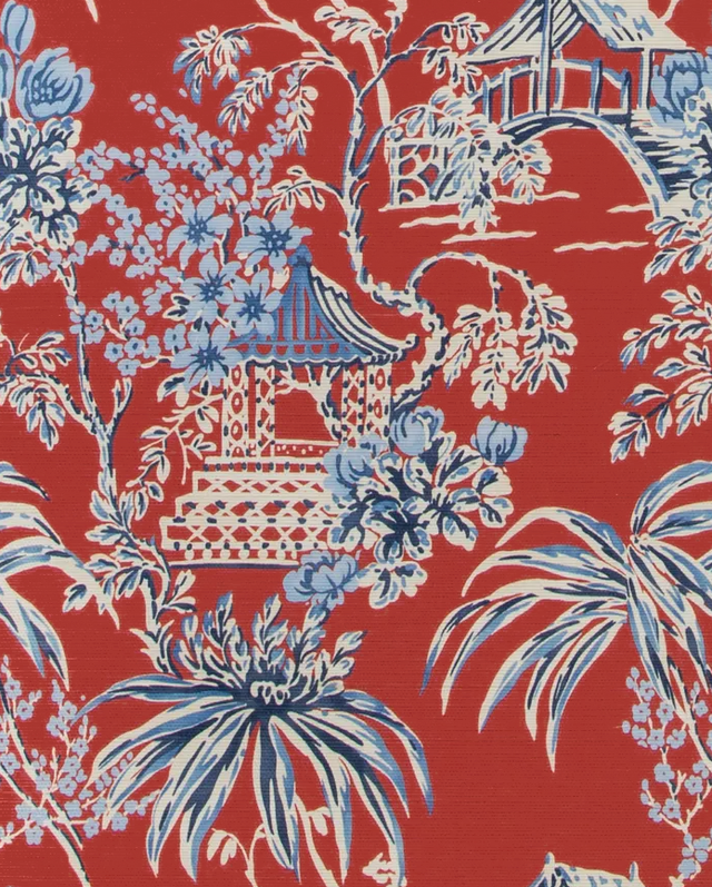 Brunschwig & Fils TONGLI RED Wallpaper