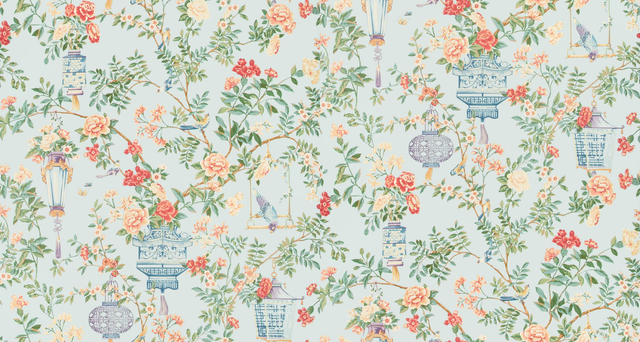 Brunschwig & Fils JARDIN FLEURI OPAL Wallpaper