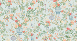 Brunschwig & Fils JARDIN FLEURI OPAL Wallpaper