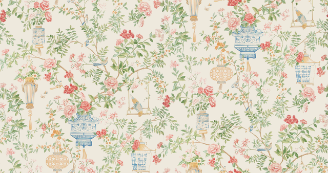 Brunschwig & Fils JARDIN FLEURI IVORY Wallpaper