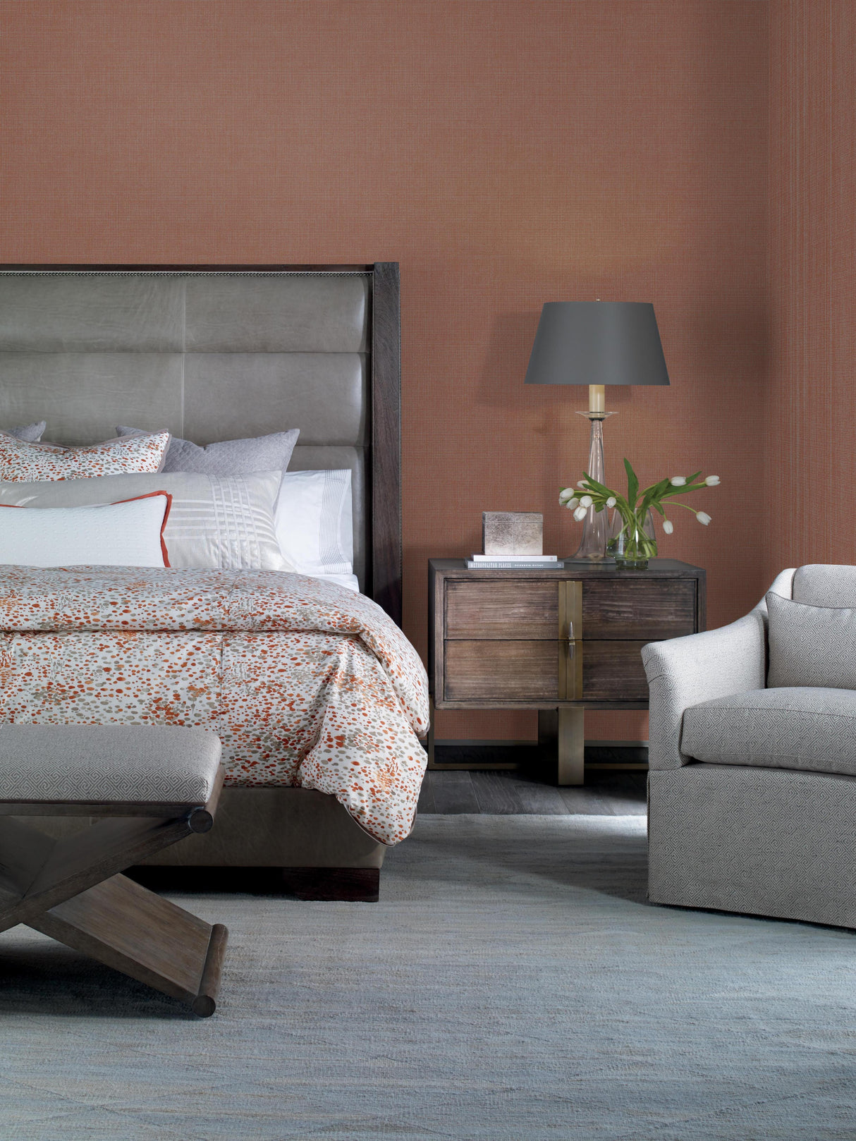 Winfield Thybony CROSSHATCH WEAVE WHEAT Wallpaper
