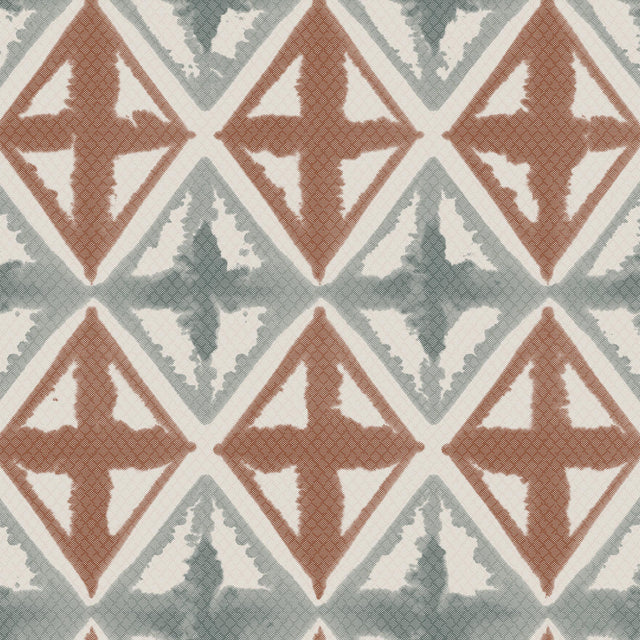 Winfield Thybony DIAMOND BLOCK CORAL GREY Wallpaper