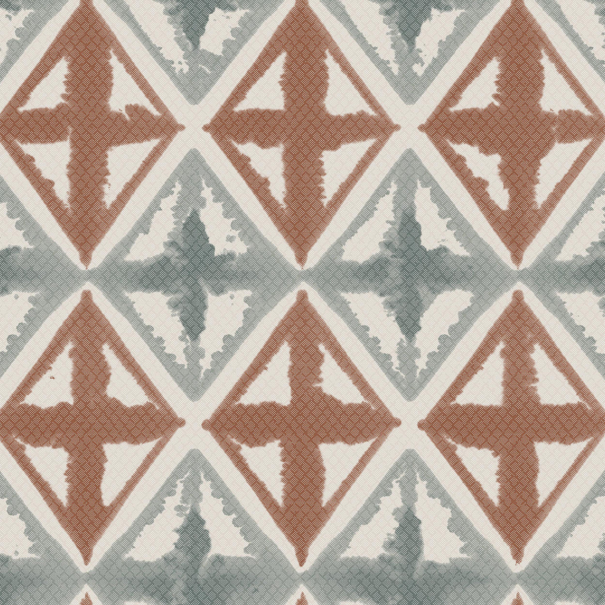 Winfield Thybony DIAMOND BLOCK CORAL GREY Wallpaper