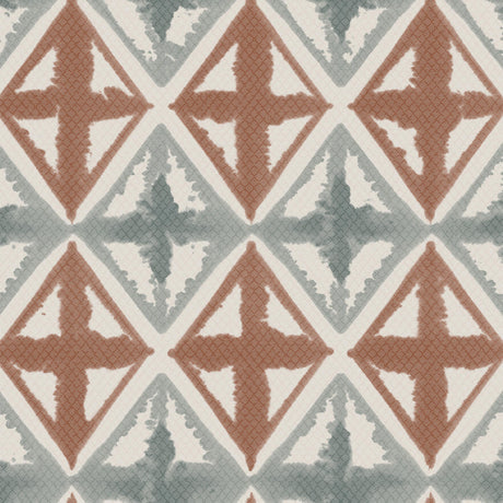 Winfield Thybony DIAMOND BLOCK CORAL GREY Wallpaper