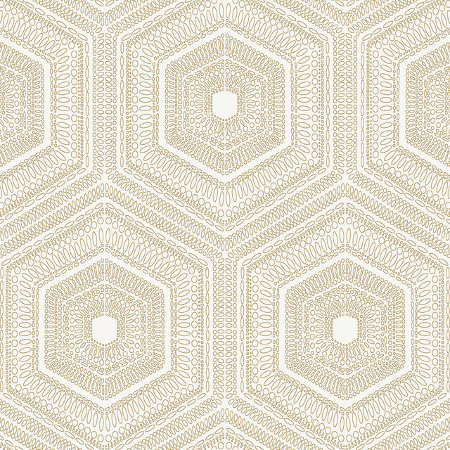 Winfield Thybony CONCENTRIC GROOVE CHAMPAGNE Wallpaper