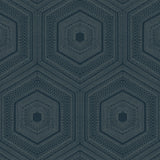 Winfield Thybony CONCENTRIC GROOVE DEEP NAVY Wallpaper