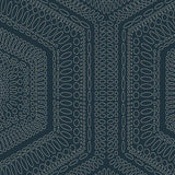 Winfield Thybony CONCENTRIC GROOVE DEEP NAVY Wallpaper