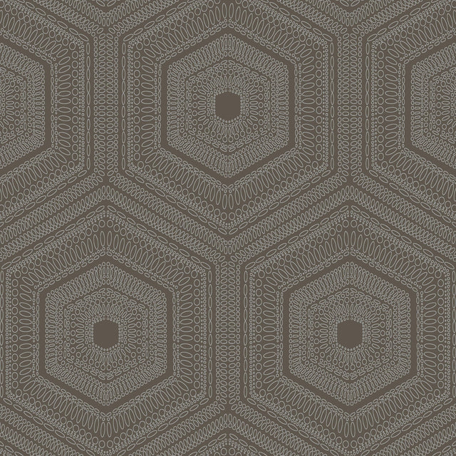 Winfield Thybony CONCENTRIC GROOVE CHOCOLATE Wallpaper