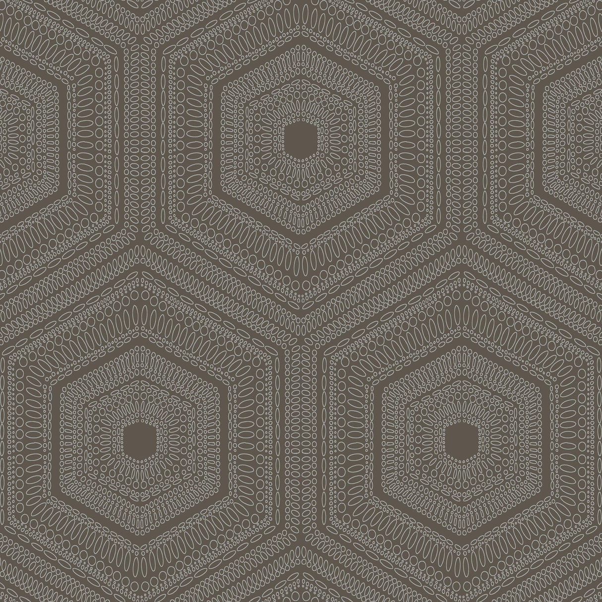 Winfield Thybony CONCENTRIC GROOVE CHOCOLATE Wallpaper