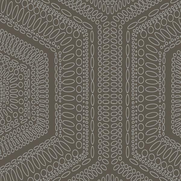 Winfield Thybony CONCENTRIC GROOVE CHOCOLATE Wallpaper