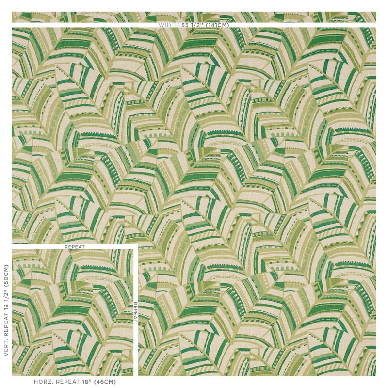 Schumacher Deco Leaves Palm Fabric