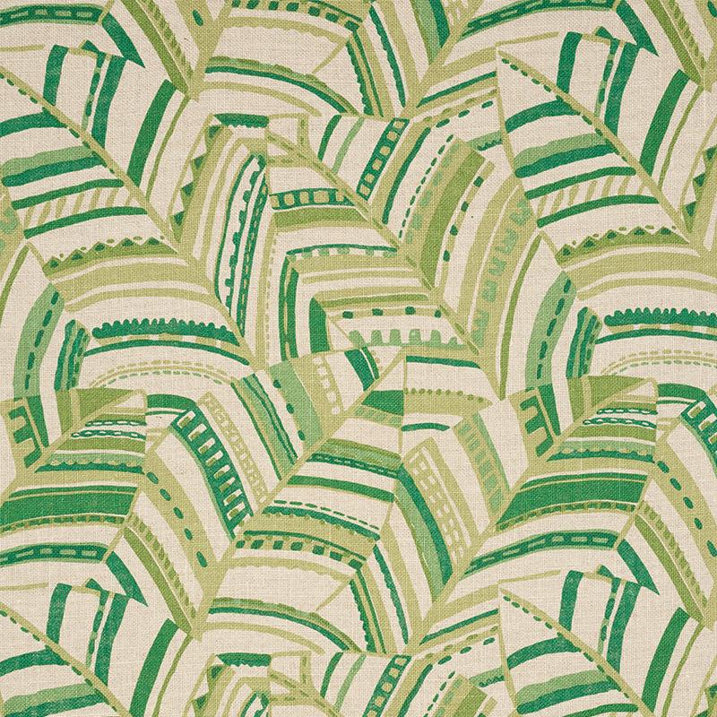 Schumacher Deco Leaves Palm Fabric