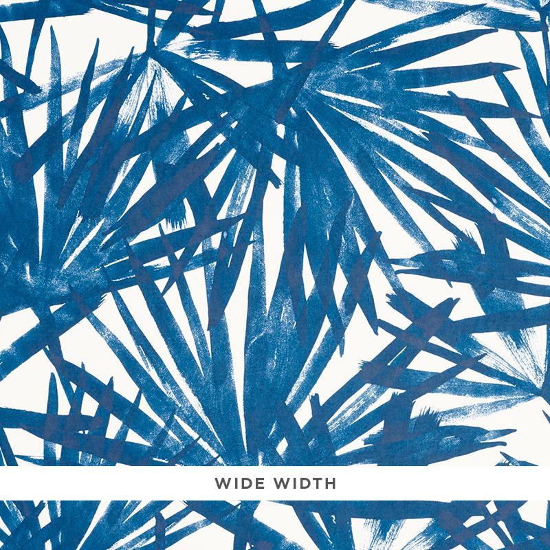 Schumacher Sunlit Palm Blue Wallpaper