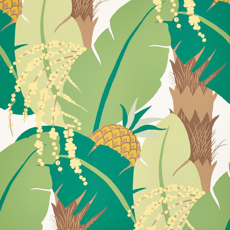 Schumacher Ananas Palm Wallpaper