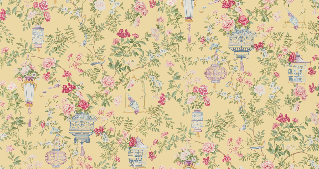 Brunschwig & Fils JARDIN FLEURI SUN Wallpaper