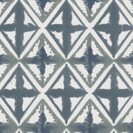 Winfield Thybony DIAMOND BLOCK BLUE INK Wallpaper