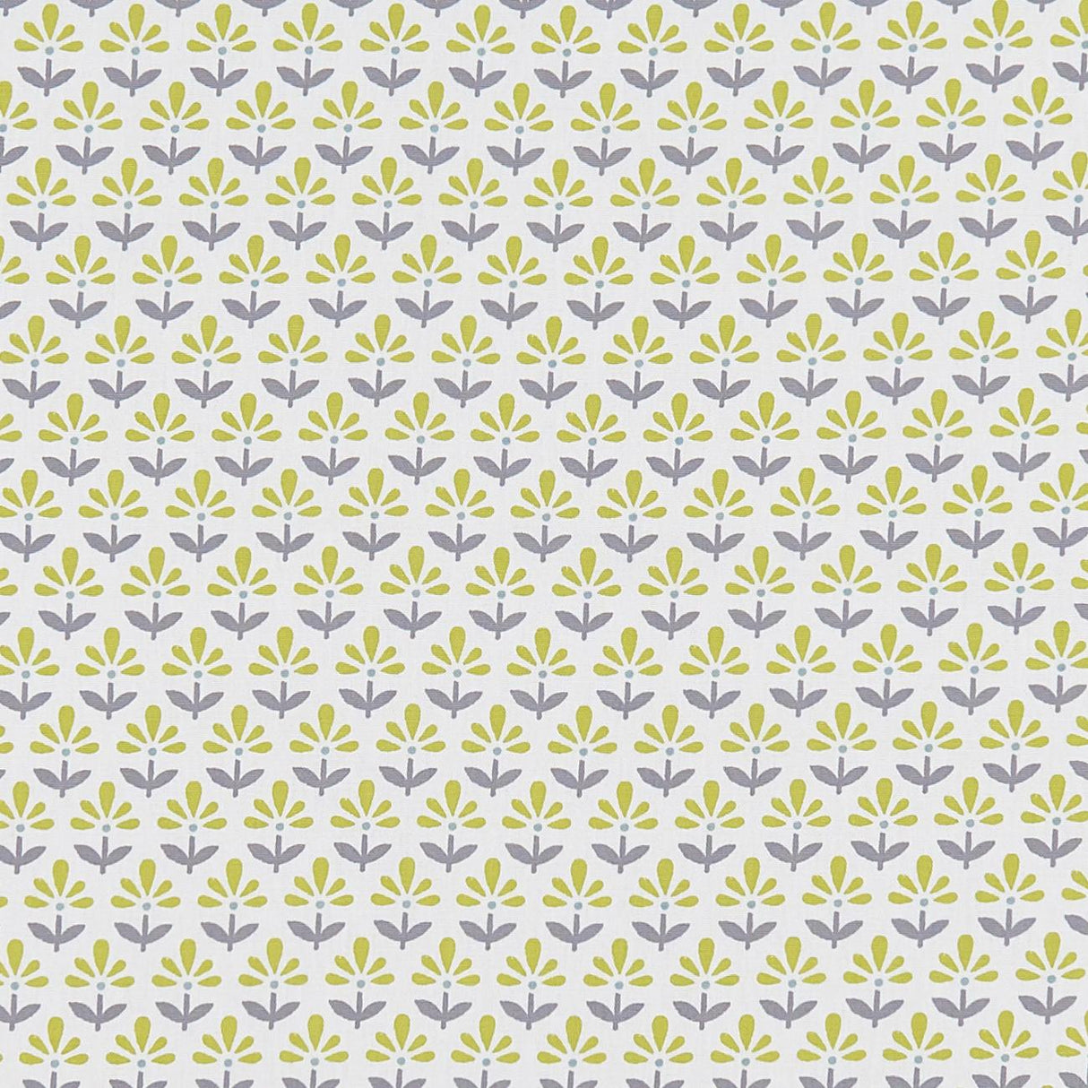 Clarke & Clarke FLEUR CHARTREUSE/CHARCOAL Upholstery Fabric