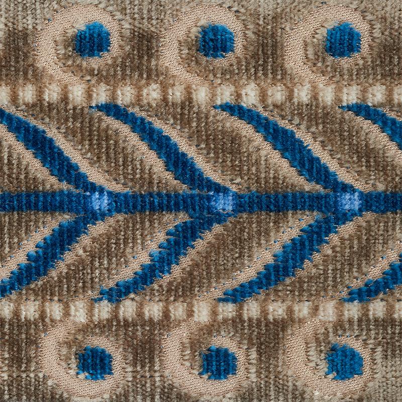 Schumacher Marion Velvet Tape Taupe Trim