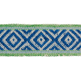 Schumacher Blue & Green Larson Handwoven Tape