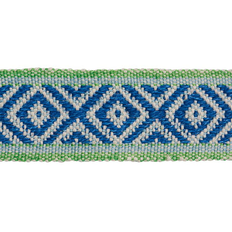 Schumacher Blue & Green Larson Handwoven Tape