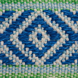 Schumacher Larson Handwoven Tape Blue & Green Trim