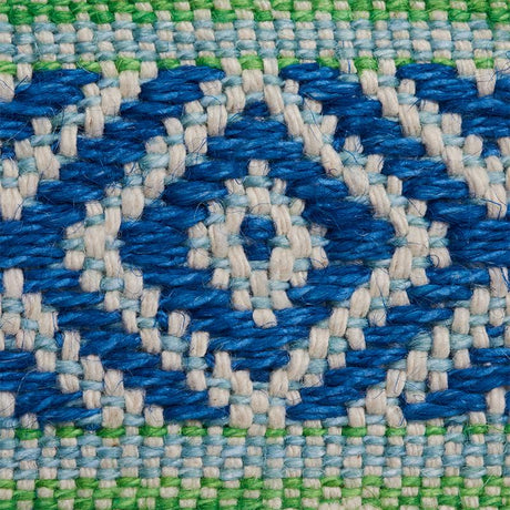 Schumacher Larson Handwoven Tape Blue & Green Trim