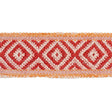 Schumacher Red & Orange Larson Handwoven Tape