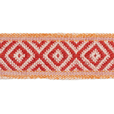 Schumacher Red & Orange Larson Handwoven Tape