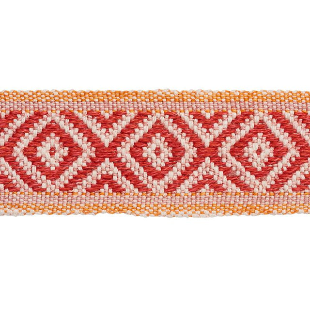Schumacher Red & Orange Larson Handwoven Tape