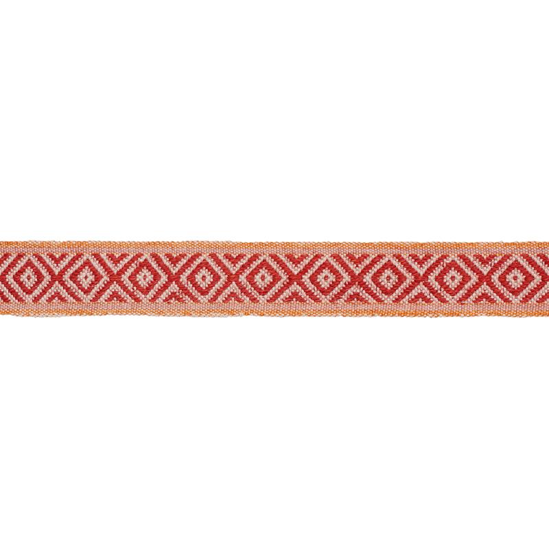 Schumacher Red & Orange Larson Handwoven Tape