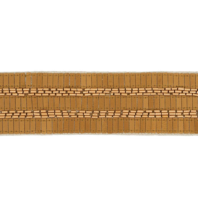Schumacher Gold Trento Beaded Tape