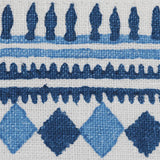 Schumacher Blues Toula Hand Blocked Linen Tape