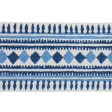Schumacher Blues Toula Hand Blocked Linen Tape