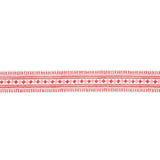 Schumacher Red & Pink Toula Hand Blocked Linen Tape