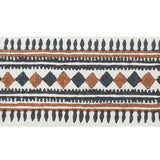 Schumacher Black & Brown Toula Hand Blocked Linen Tape