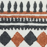 Schumacher Toula Hand Blocked Linen Tape Black & Brown Trim